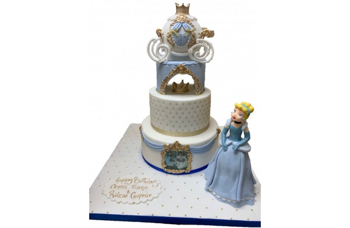Cinderella Tiered Cake with Figure